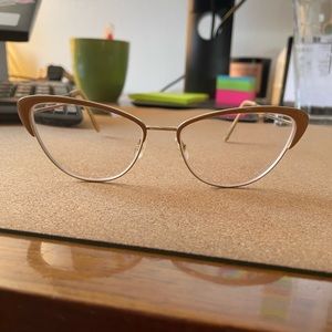 Garrett Leight Vista Optical Glasses in Gold Caramel